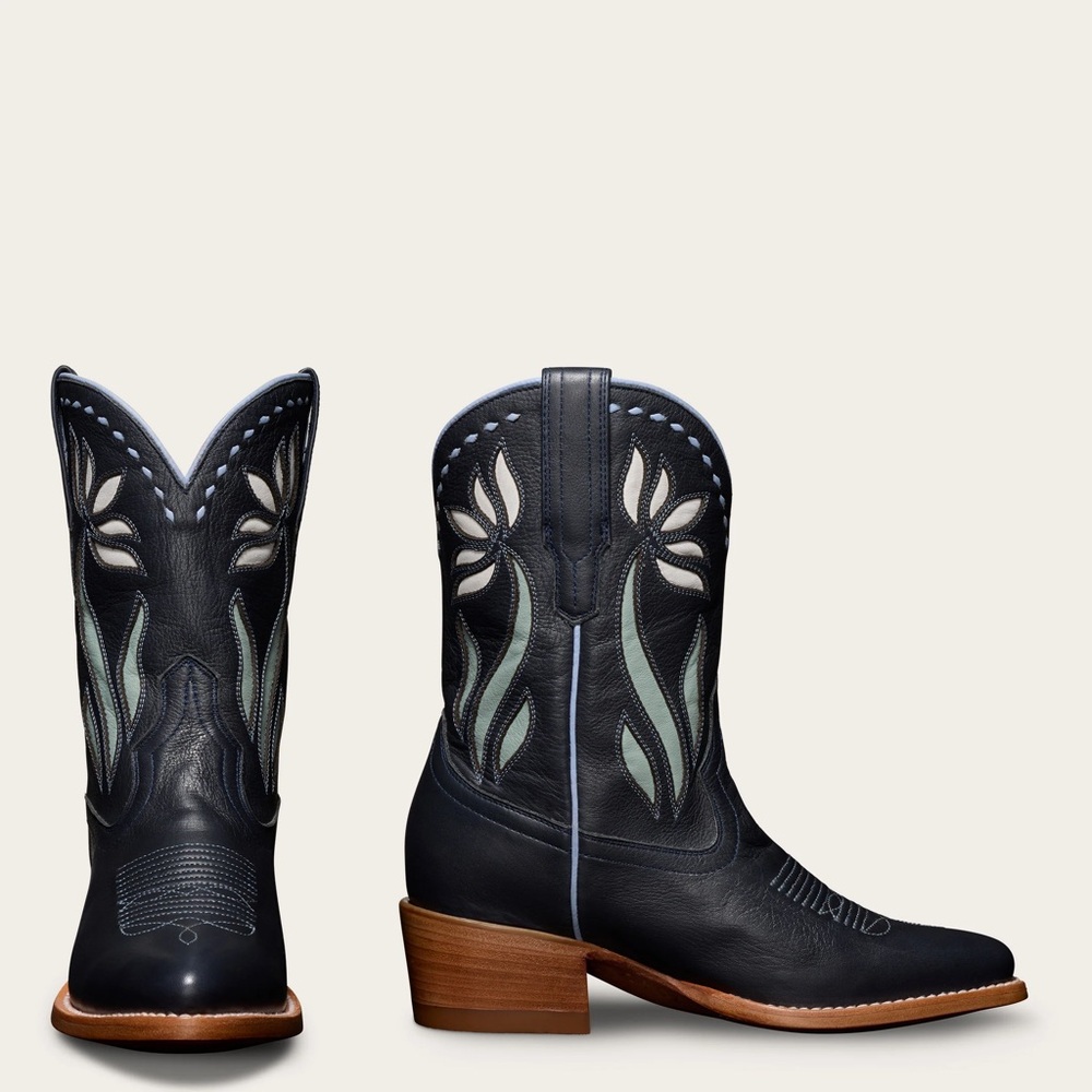 Tecovas Jolene Bloom Navy Floral Boots